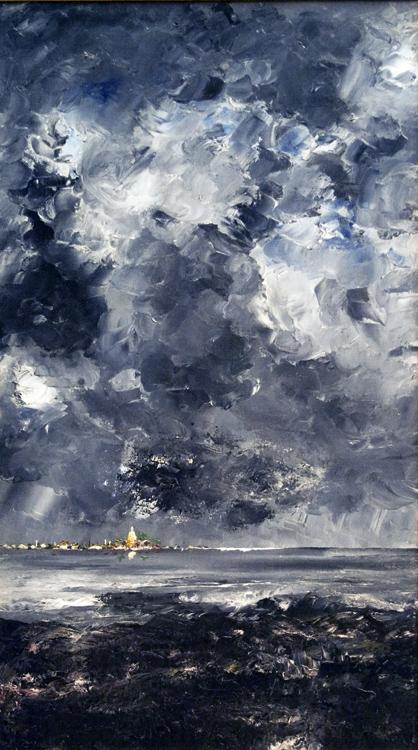 August Strindberg The City (nn02 Sweden oil painting art